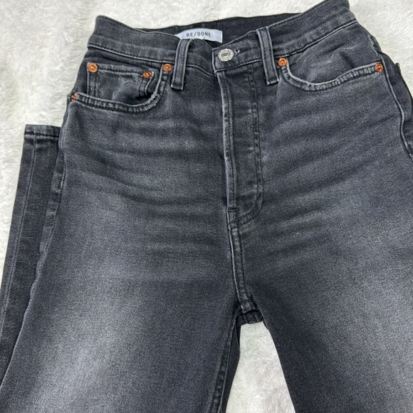 Re/Done Black Straight Leg Jeans Timeless Style - Picture 5 of 10